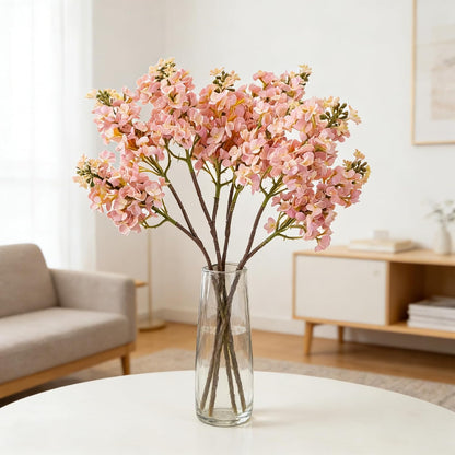 4PCS 25.6inch Lilac Artificial Flowers Purple Fake Delphinium Long Stem Silk Real Touch Flower Faux Lilac Floral Arrangement for Tall Vase Table Centerpieces Wedding Garden Home Decoration（Purple）