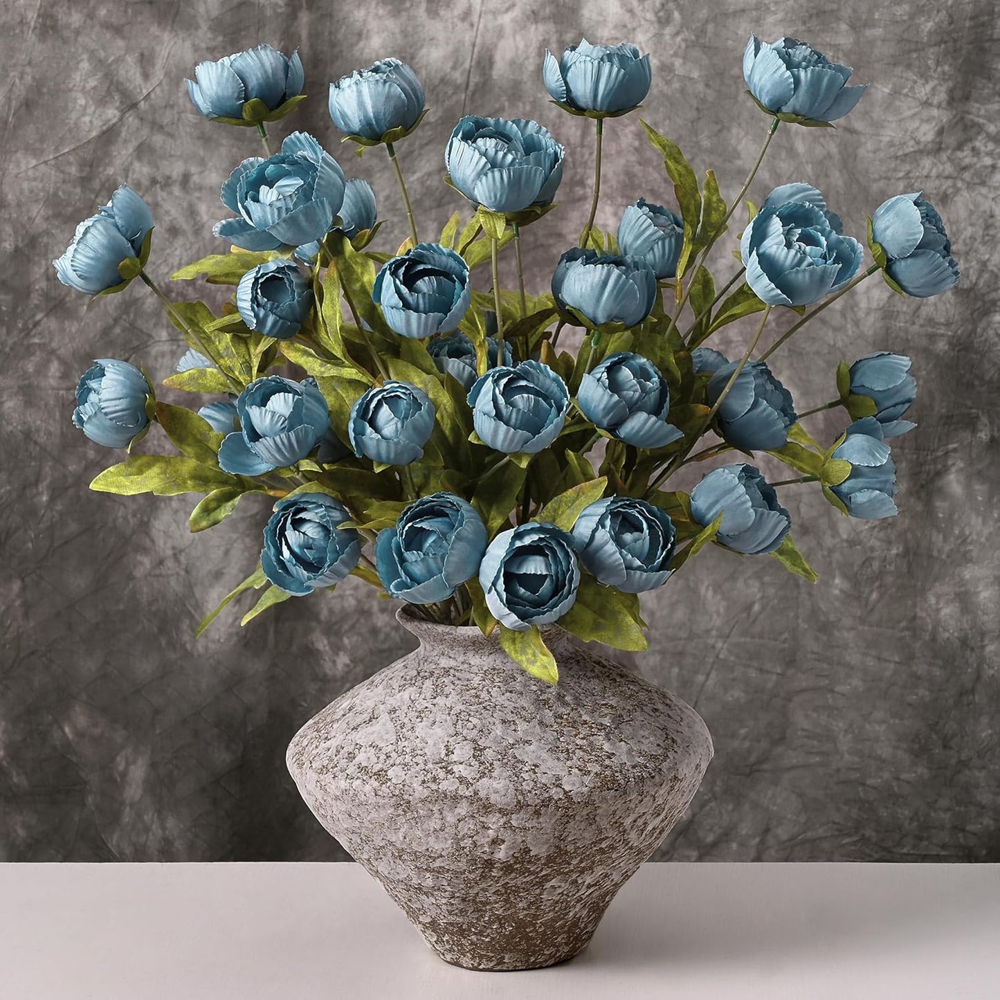 6 Pcs Faux Peonies Artificial Flowers for Vase, 27" White Flowers | Fake Silk Peonies Flowers for Wedding, Vase Filler White Flowers for DIY Bouquets Centerpieces Bridal Shower Office Decor
