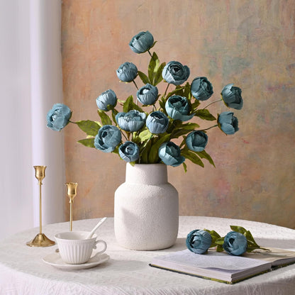 6 Pcs Faux Peonies Artificial Flowers for Vase, 27" White Flowers | Fake Silk Peonies Flowers for Wedding, Vase Filler White Flowers for DIY Bouquets Centerpieces Bridal Shower Office Decor