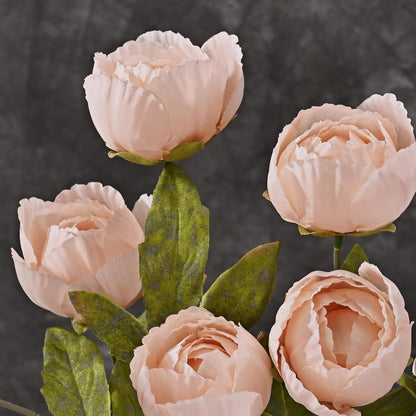 6 Pcs Faux Peonies Artificial Flowers for Vase, 27" White Flowers | Fake Silk Peonies Flowers for Wedding, Vase Filler White Flowers for DIY Bouquets Centerpieces Bridal Shower Office Decor