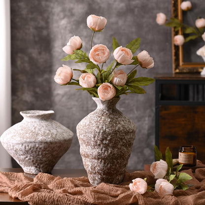 6 Pcs Faux Peonies Artificial Flowers for Vase, 27" White Flowers | Fake Silk Peonies Flowers for Wedding, Vase Filler White Flowers for DIY Bouquets Centerpieces Bridal Shower Office Decor