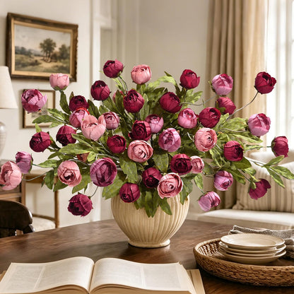 6 Pcs Faux Peonies Artificial Flowers for Vase, 27" White Flowers | Fake Silk Peonies Flowers for Wedding, Vase Filler White Flowers for DIY Bouquets Centerpieces Bridal Shower Office Decor