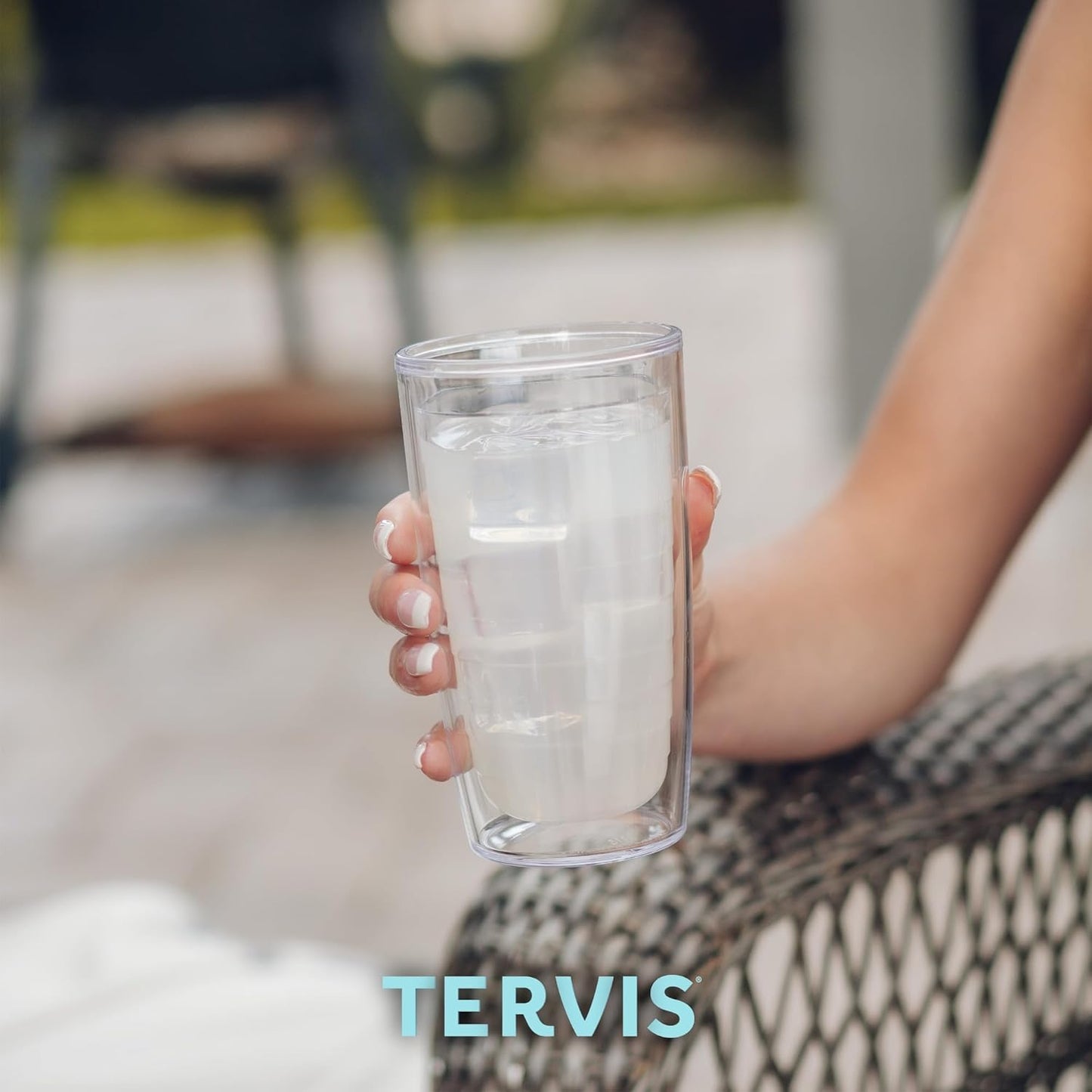 Tervis Lemon Stripes Made in USA Double Walled Insulated Tumbler Travel Cup Keeps Drinks Cold & Hot