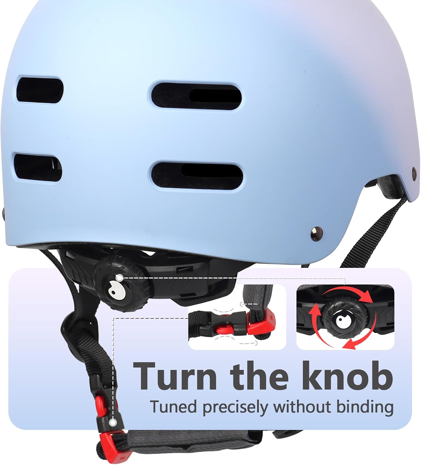 Skateboard Bike Helmet, 3 Sizes for Adult Youth Kids Women Men Boys Girls | Certified Multi-Sport Helmet for Scooter Skate Bicycle, Adjustable Lightweight Ventilated Helmet