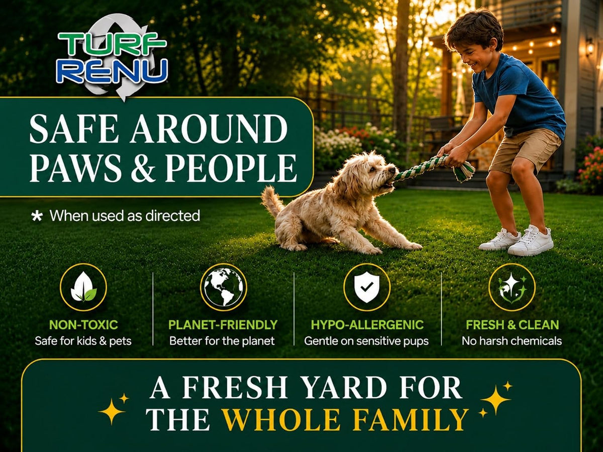 Artificial Turf Pet Stain & Odor Removal Cleaner Refill, 1 Gallon, Enzymatic Artificial Grass Cleaner for Dog Urine, Kennels & Outdoor Surfaces