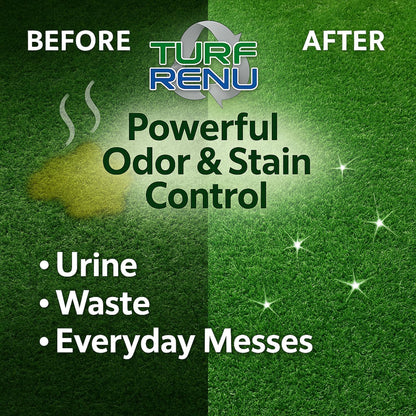 Artificial Turf Pet Stain & Odor Removal Cleaner Refill, 1 Gallon, Enzymatic Artificial Grass Cleaner for Dog Urine, Kennels & Outdoor Surfaces