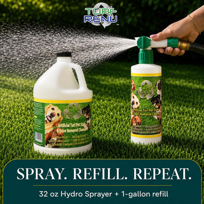Artificial Turf Pet Stain & Odor Removal Cleaner Refill, 1 Gallon, Enzymatic Artificial Grass Cleaner for Dog Urine, Kennels & Outdoor Surfaces