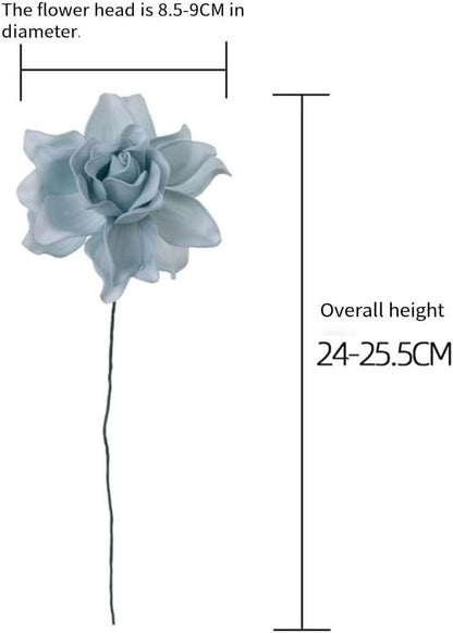 Artificial Gardenia Flowers 5pcs Realistic Vibrant Faux Flower Heads Made of EVA Material for Home Decor Wedding Centerpieces Party Arrangements Living Room Bedroom Table Decoration(White)