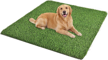 Artificial Grass for Dogs Potty – Indoor Dog Pee Pad with Non-Slip White Rubber Base, Easy Clean Fake Grass for Small Dogs, DIY Cuttable Turf for Apartments (2'*3')