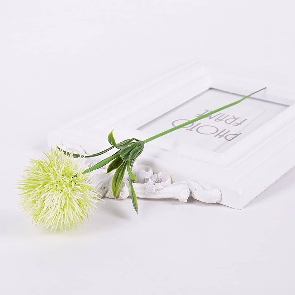 Fake Dandelion Flowers (White), Artificial Plants Plastic Shrubs Bushes Decor Faux Stems Outdoor Indoor Home Garden Party Wedding DIY Planting Filler Decoration