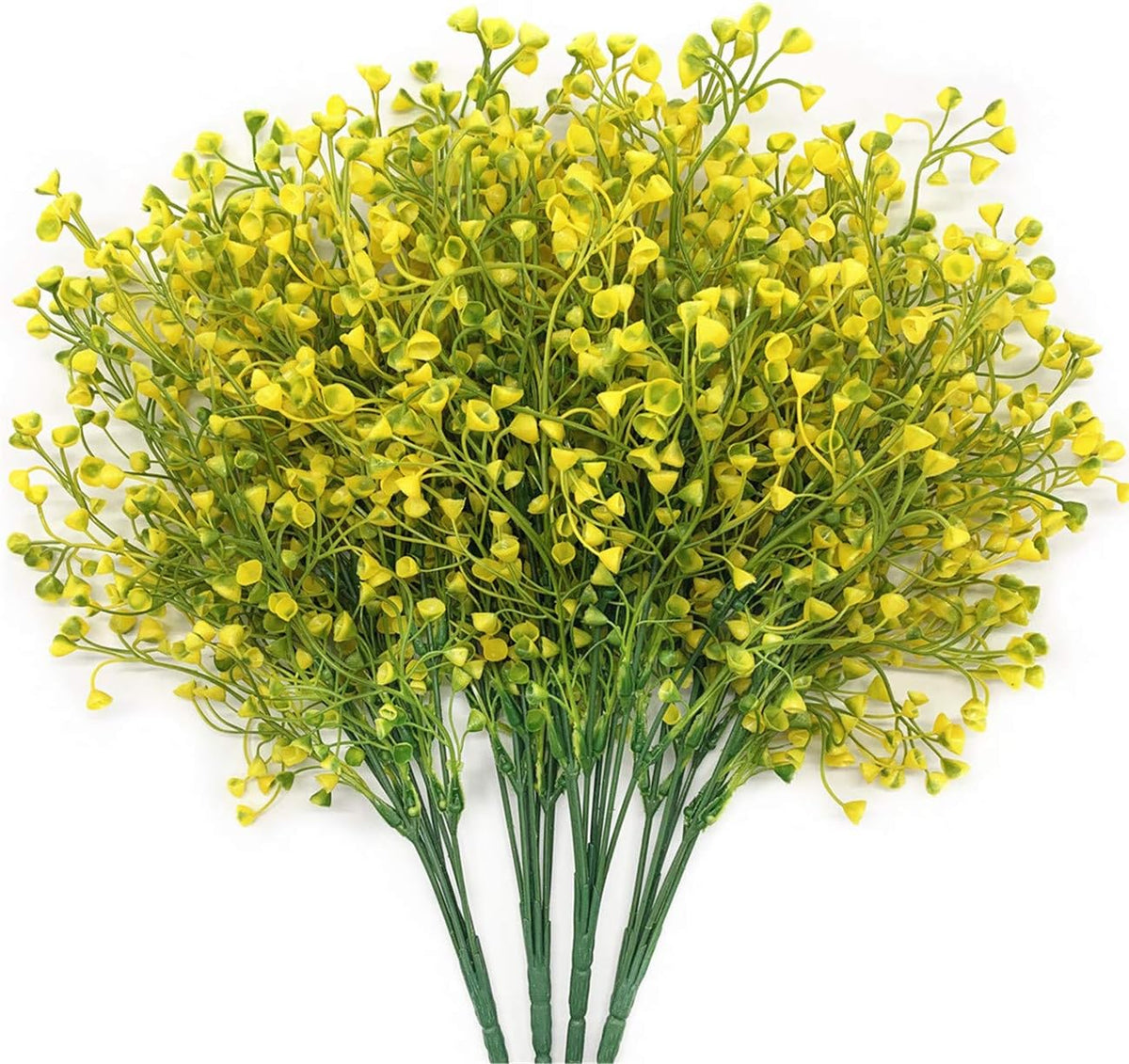 Fake Dandelion Flowers (White), Artificial Plants Plastic Shrubs Bushes Decor Faux Stems Outdoor Indoor Home Garden Party Wedding DIY Planting Filler Decoration
