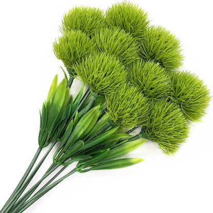 Fake Dandelion Flowers (White), Artificial Plants Plastic Shrubs Bushes Decor Faux Stems Outdoor Indoor Home Garden Party Wedding DIY Planting Filler Decoration