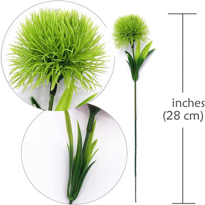Fake Dandelion Flowers (White), Artificial Plants Plastic Shrubs Bushes Decor Faux Stems Outdoor Indoor Home Garden Party Wedding DIY Planting Filler Decoration