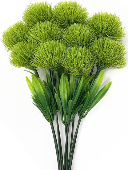 Fake Dandelion Flowers (White), Artificial Plants Plastic Shrubs Bushes Decor Faux Stems Outdoor Indoor Home Garden Party Wedding DIY Planting Filler Decoration