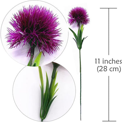 Fake Dandelion Flowers (White), Artificial Plants Plastic Shrubs Bushes Decor Faux Stems Outdoor Indoor Home Garden Party Wedding DIY Planting Filler Decoration