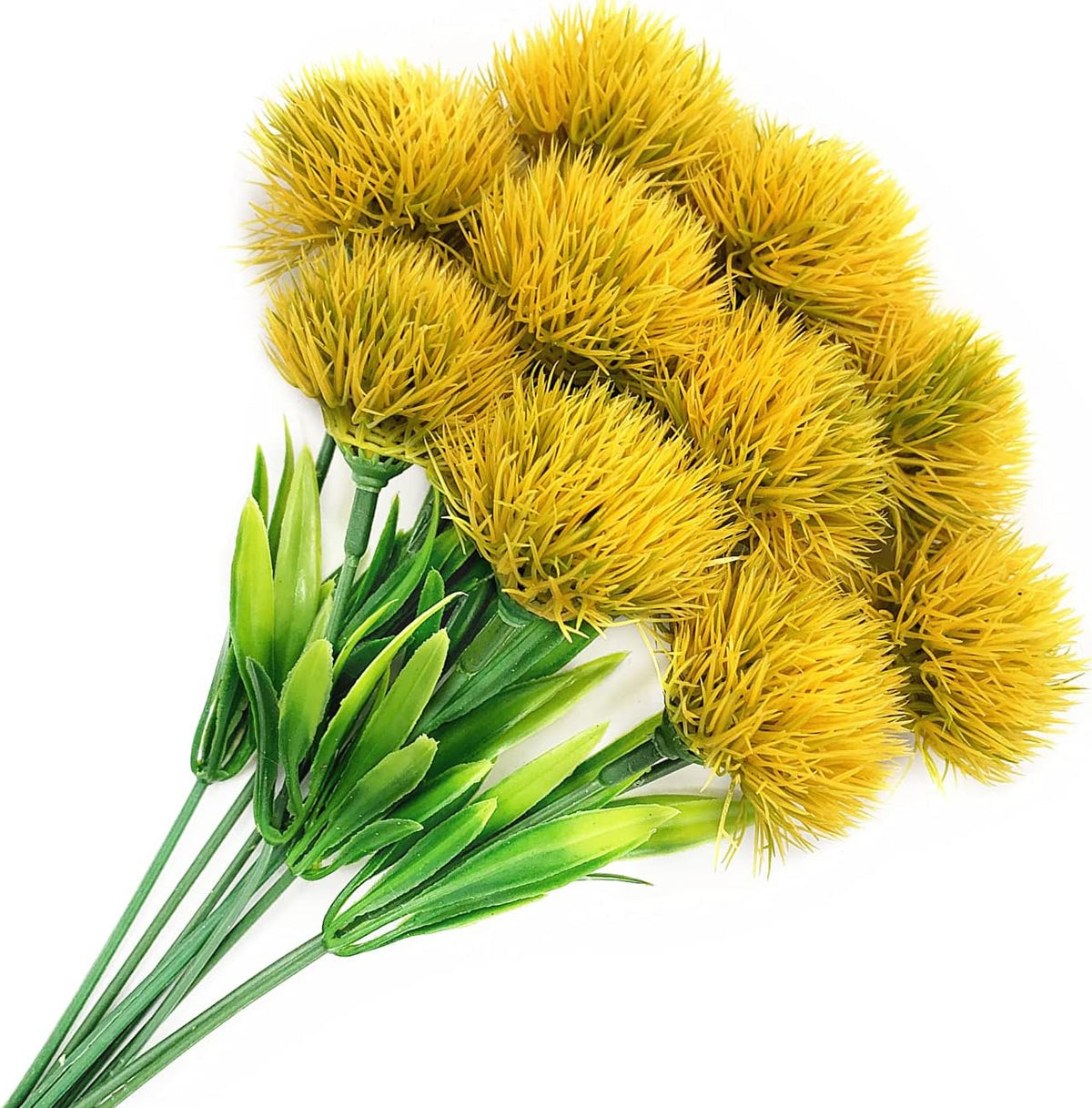 Fake Dandelion Flowers (White), Artificial Plants Plastic Shrubs Bushes Decor Faux Stems Outdoor Indoor Home Garden Party Wedding DIY Planting Filler Decoration