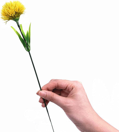 Fake Dandelion Flowers (White), Artificial Plants Plastic Shrubs Bushes Decor Faux Stems Outdoor Indoor Home Garden Party Wedding DIY Planting Filler Decoration