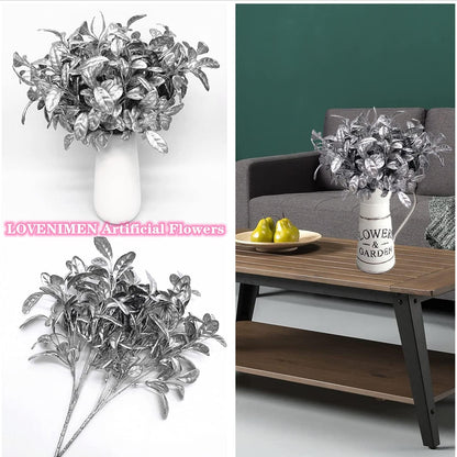 Fake Dandelion Flowers (White), Artificial Plants Plastic Shrubs Bushes Decor Faux Stems Outdoor Indoor Home Garden Party Wedding DIY Planting Filler Decoration