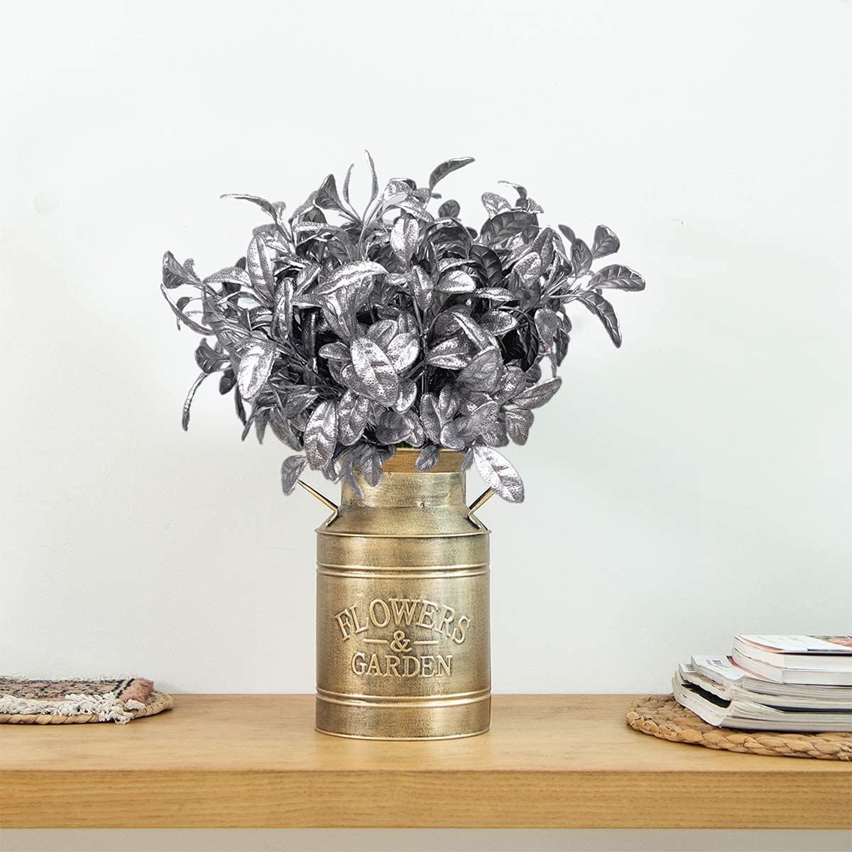 Fake Dandelion Flowers (White), Artificial Plants Plastic Shrubs Bushes Decor Faux Stems Outdoor Indoor Home Garden Party Wedding DIY Planting Filler Decoration