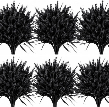 Geegoods 24 Bundles Purple Artificial Plants Flowers Outdoor, UV Resistant