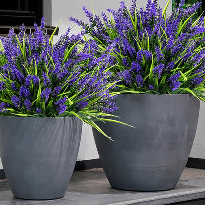Geegoods 24 Bundles Purple Artificial Plants Flowers Outdoor, UV Resistant