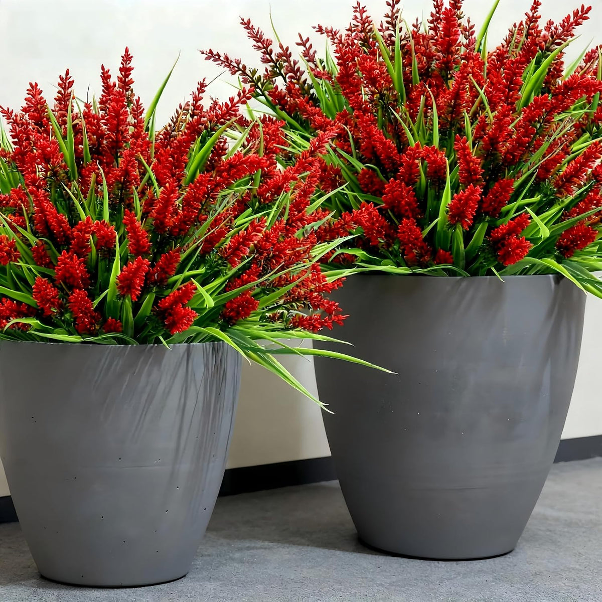 Geegoods 24 Bundles Purple Artificial Plants Flowers Outdoor, UV Resistant