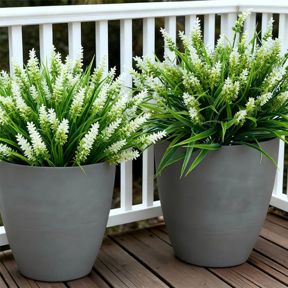 Geegoods 24 Bundles Purple Artificial Plants Flowers Outdoor, UV Resistant