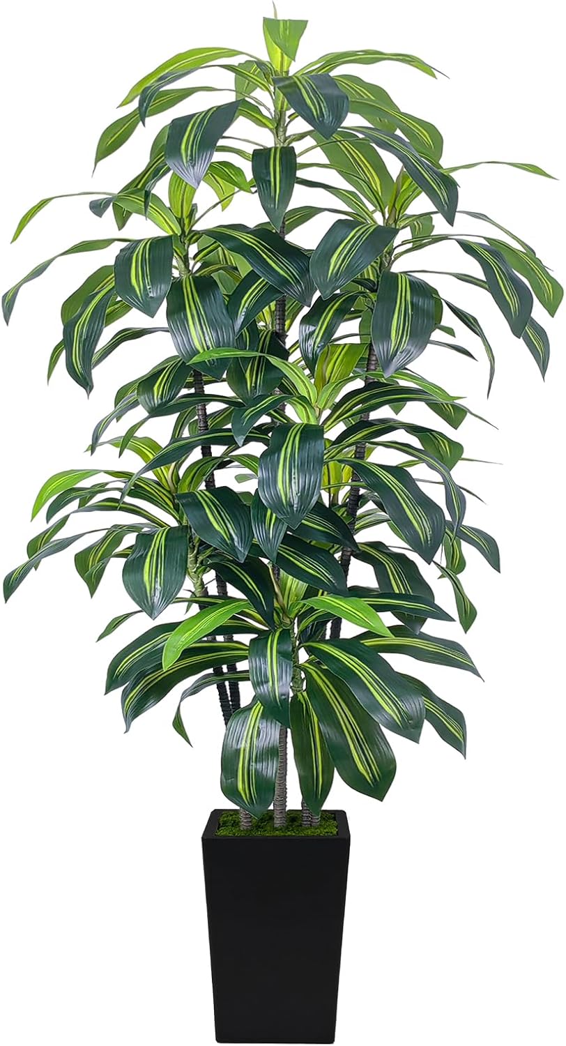 Artificial Palm Tree Indoor 6ft, Large Fake Tropical Areca Palm Tree with 18 Trunks, Faux Dypsis Lutescens Floor Plant in Pot for Indoor Outdoor Home Office Decor & Housewarming Gift