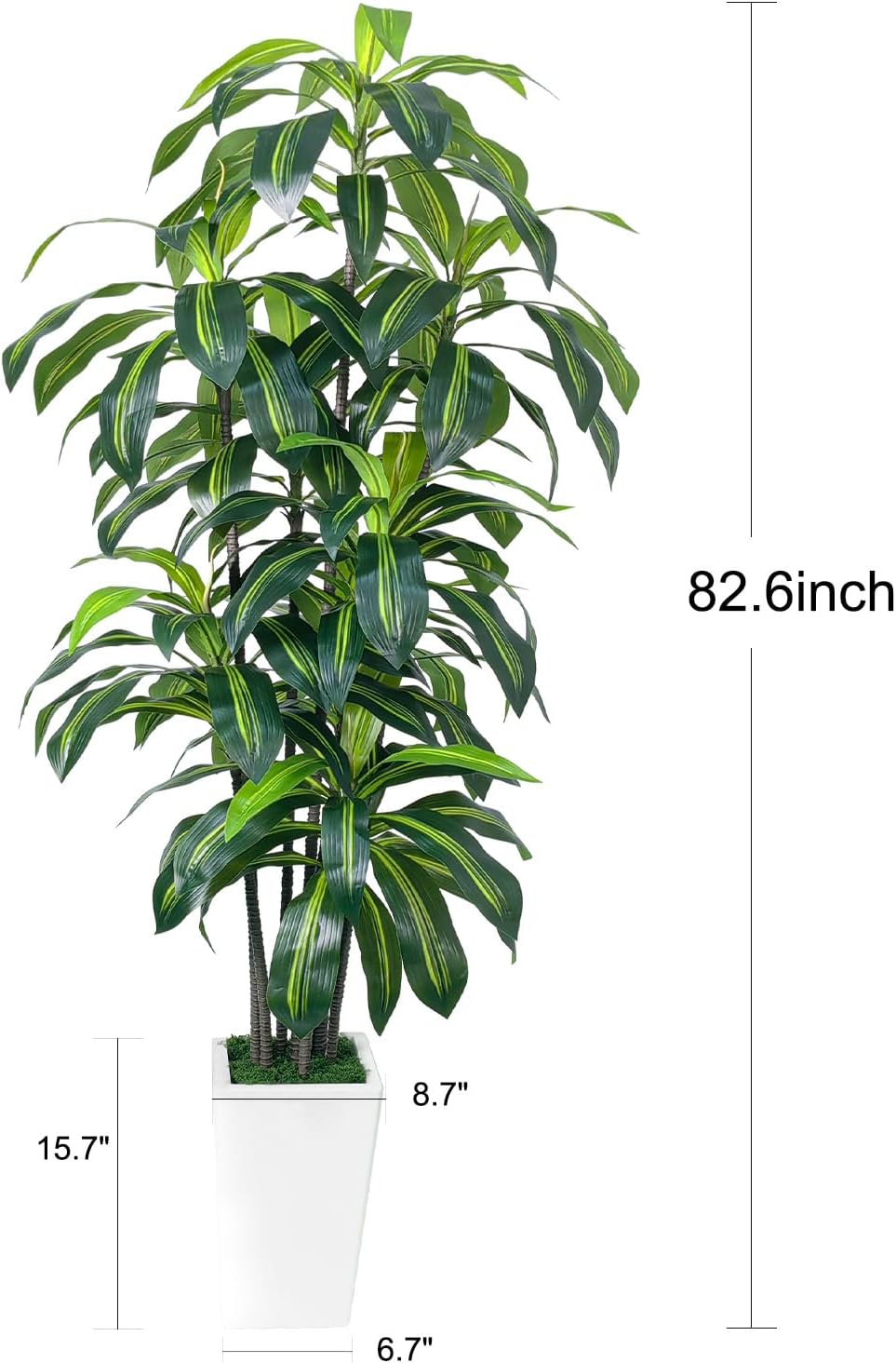 Artificial Palm Tree Indoor 6ft, Large Fake Tropical Areca Palm Tree with 18 Trunks, Faux Dypsis Lutescens Floor Plant in Pot for Indoor Outdoor Home Office Decor & Housewarming Gift