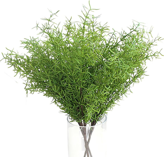 3Bundles Artificial Rosemary Stems Fake Greenery Plants Bushes Shrubs Green Faux Rosemary Branches Spring Plants for for Farmhouse Garden Porch Patio Indoor Outdoor Home Decor