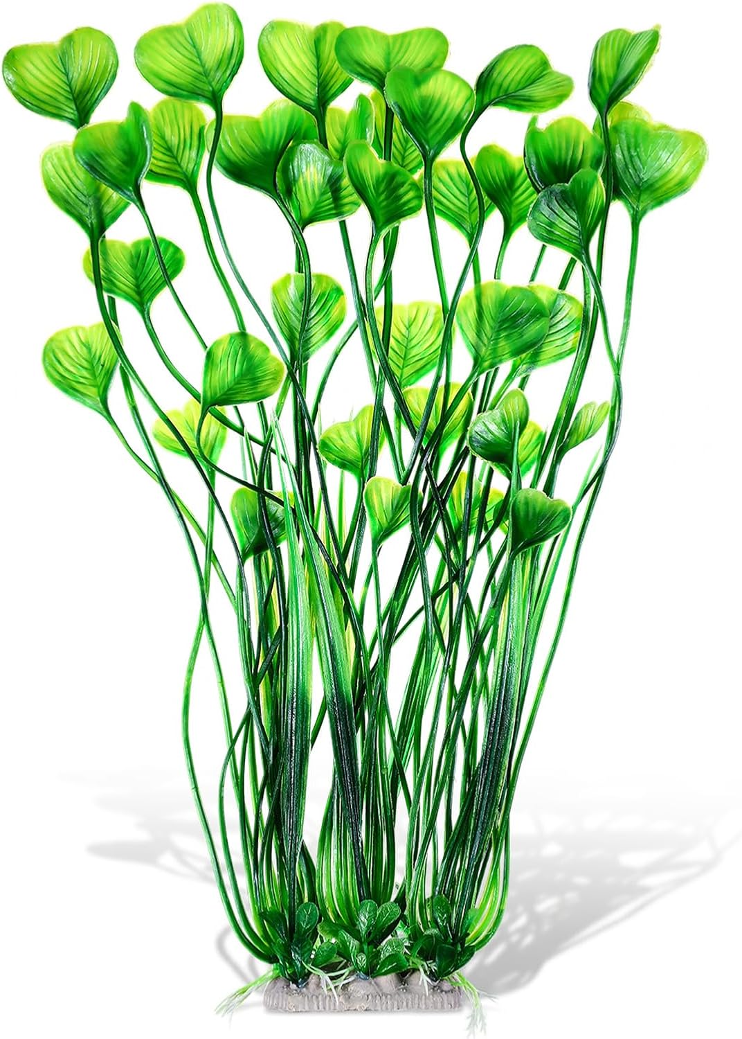 1 Pack Tall Aquarium Plants Plastic Realistic 15.35 Inches Aquarium Plants with Weighted Base Artificial Green Fish Tank Decor for Fish Tanks Aquascaping