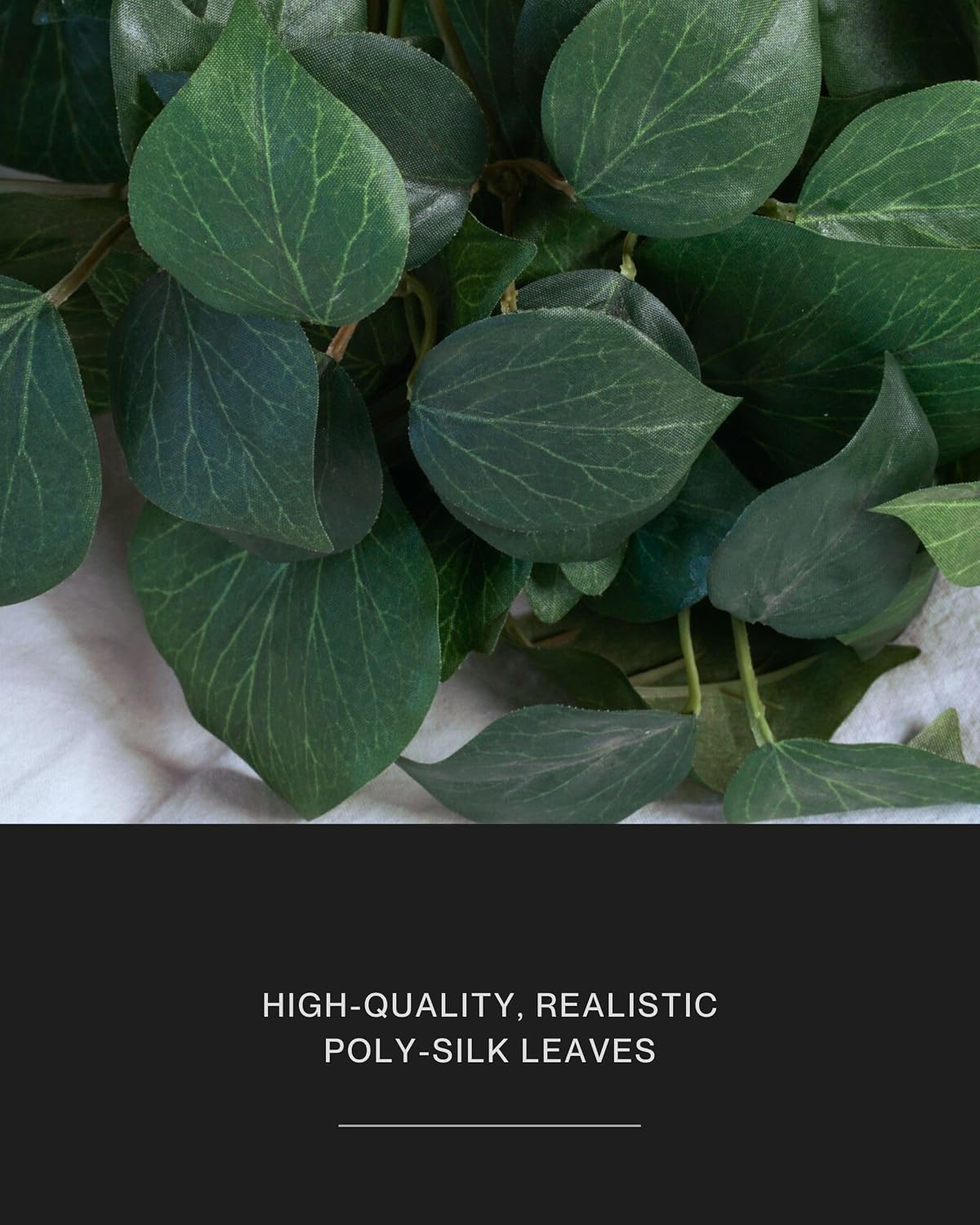 32" Fake Plant, Silk Faux Pothos Ivy Plant (Light Green)