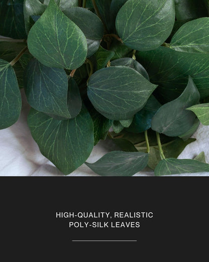 32" Fake Plant, Silk Faux Pothos Ivy Plant (Light Green)