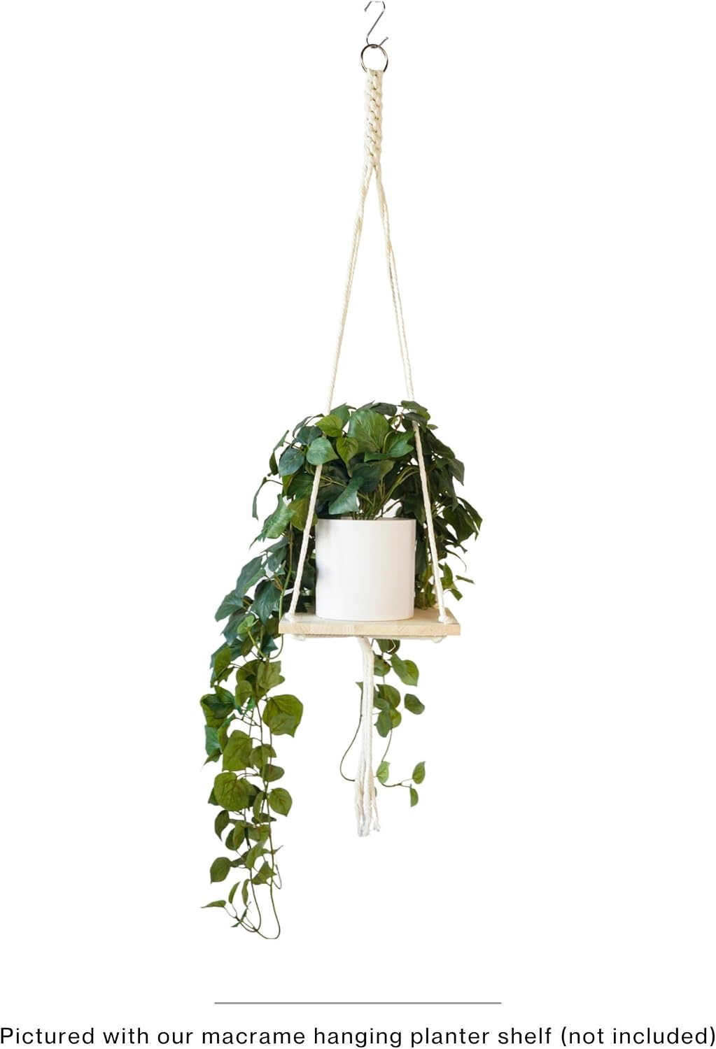 32" Fake Plant, Silk Faux Pothos Ivy Plant (Light Green)