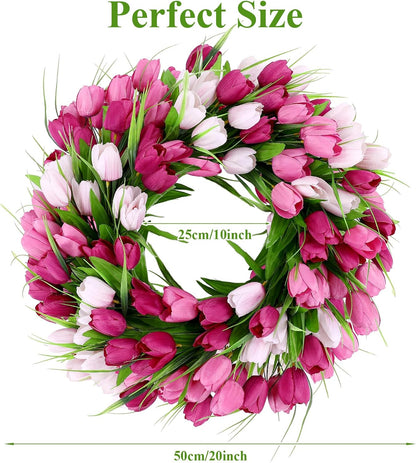 22 Inch Spring Summer Wreaths for Front Door, Artificial Yellow Forsythia Wreath with Green Leaves, Large Silk Floral Wreath for All Seasons Window Wall Wedding Decor