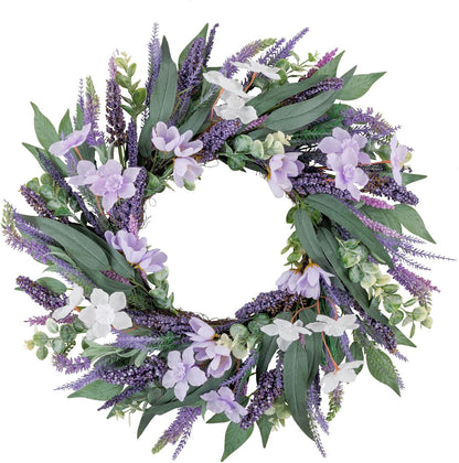 22 Inch Spring Summer Wreaths for Front Door, Artificial Yellow Forsythia Wreath with Green Leaves, Large Silk Floral Wreath for All Seasons Window Wall Wedding Decor
