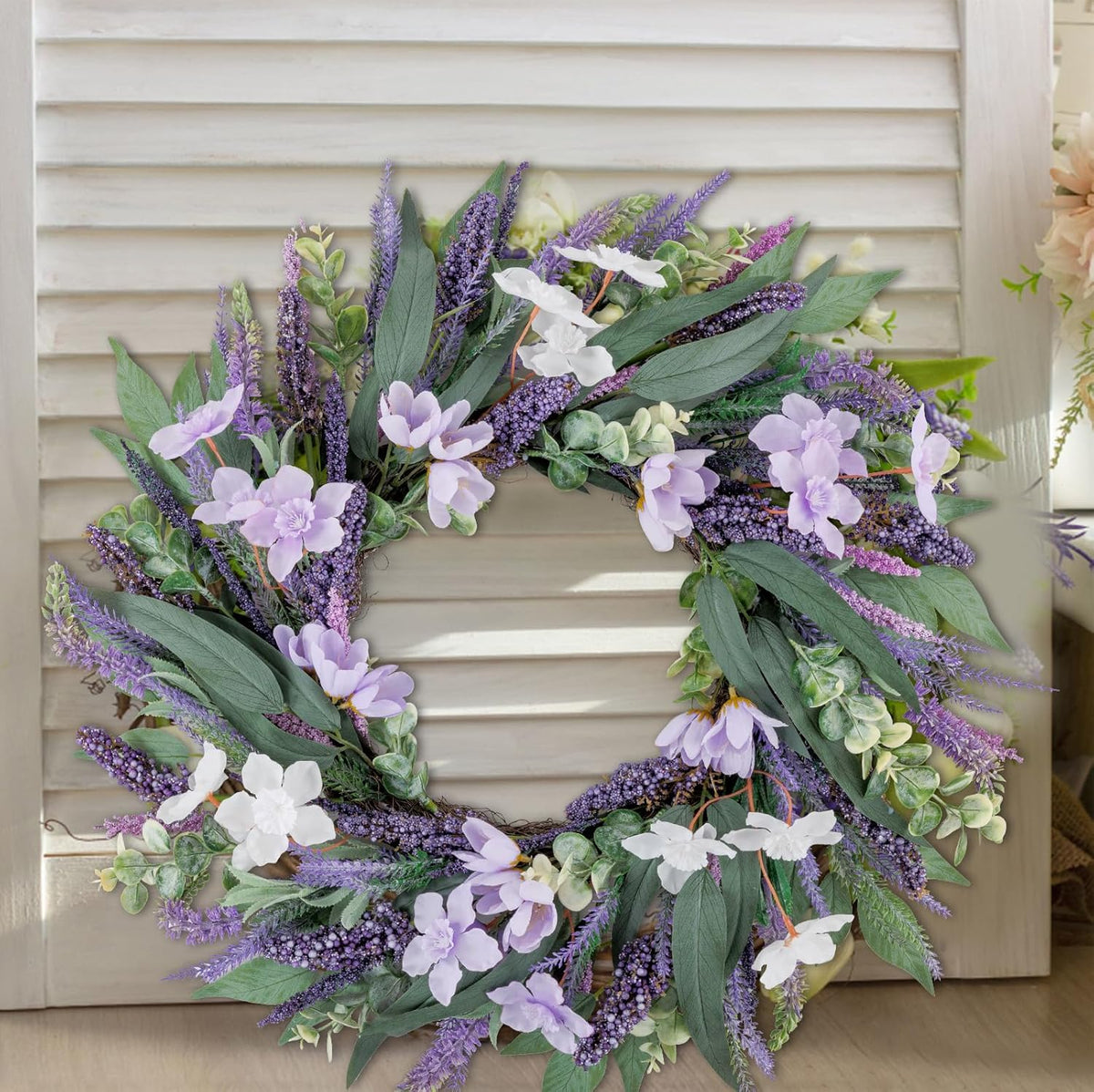 22 Inch Spring Summer Wreaths for Front Door, Artificial Yellow Forsythia Wreath with Green Leaves, Large Silk Floral Wreath for All Seasons Window Wall Wedding Decor