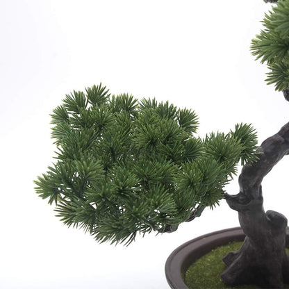 Artificial Bonsai Pine Tree, Plastic Simulation Potted Plant DIY Decorative Bonsai, Desk Display Fake Tree Pot Ornaments Home Office Bedroom Living Room Farmhouse Decorations(Style 3)