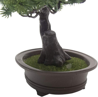 Artificial Bonsai Pine Tree, Plastic Simulation Potted Plant DIY Decorative Bonsai, Desk Display Fake Tree Pot Ornaments Home Office Bedroom Living Room Farmhouse Decorations(Style 3)