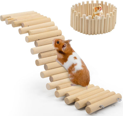 2 Pcs 11.8in Wooden Hamster Fence