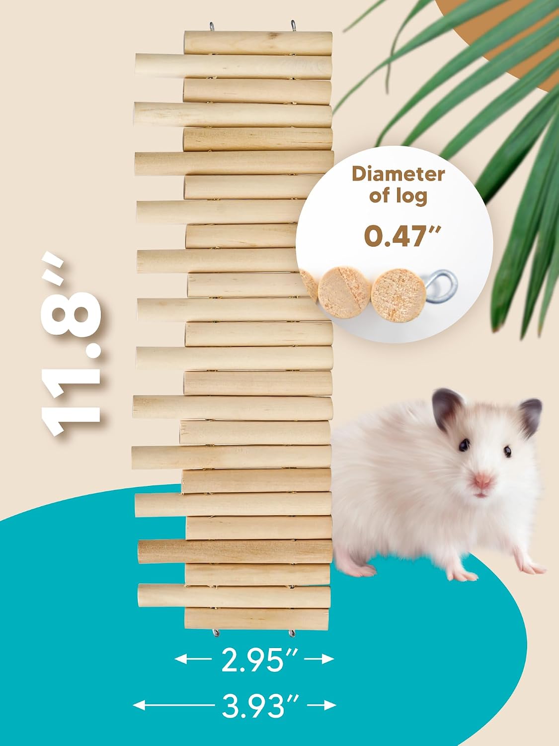 2 Pcs 11.8in Wooden Hamster Fence
