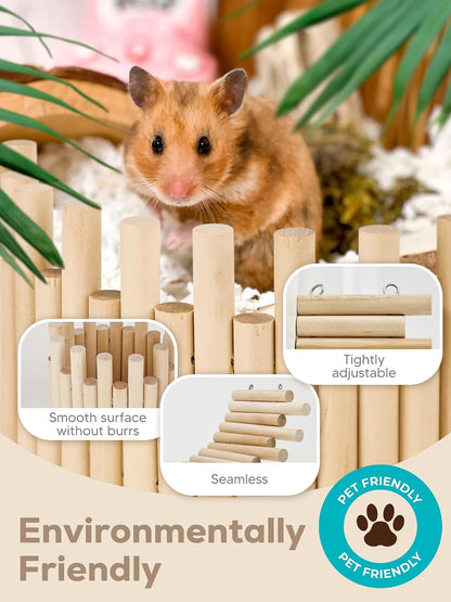2 Pcs 11.8in Wooden Hamster Fence