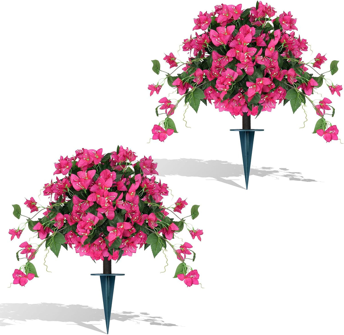 Grooy Pink Set of 2 Artificial Plants Flowers Topiary Ball for Outdoor