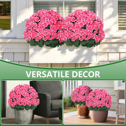 Grooy Pink Set of 2 Artificial Plants Flowers Topiary Ball for Outdoor