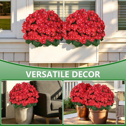 Grooy Pink Set of 2 Artificial Plants Flowers Topiary Ball for Outdoor