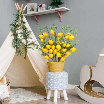 10 Pieces Artificial Lemon Branches 23.62 Inches Artificial Fruit Lemon Tree Greenery Stems Decoration Yellow Faux Picks for Vase Farmhouse Kitchen Home Table Decor Home Summer Spring Decor