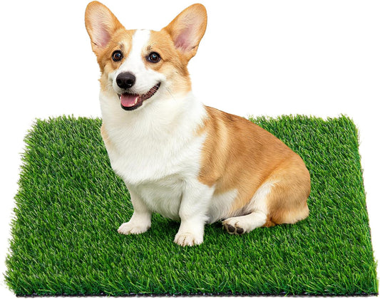 Artificial Grass Outdoor, 18x28" Grass Pad for Dogs Indoor Potty Training | Fake Grass Mat, with Drainage Holes, Easy to Clean, Washlable, Replacement Turf Rug for Patio Balcony Lawn Apartment Decor