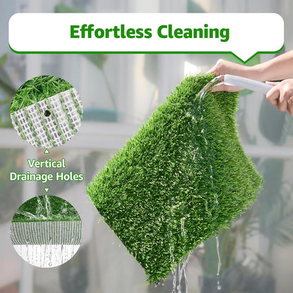 Artificial Grass Outdoor, 18x28" Grass Pad for Dogs Indoor Potty Training | Fake Grass Mat, with Drainage Holes, Easy to Clean, Washlable, Replacement Turf Rug for Patio Balcony Lawn Apartment Decor