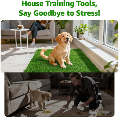 Artificial Grass Outdoor, 18x28" Grass Pad for Dogs Indoor Potty Training | Fake Grass Mat, with Drainage Holes, Easy to Clean, Washlable, Replacement Turf Rug for Patio Balcony Lawn Apartment Decor