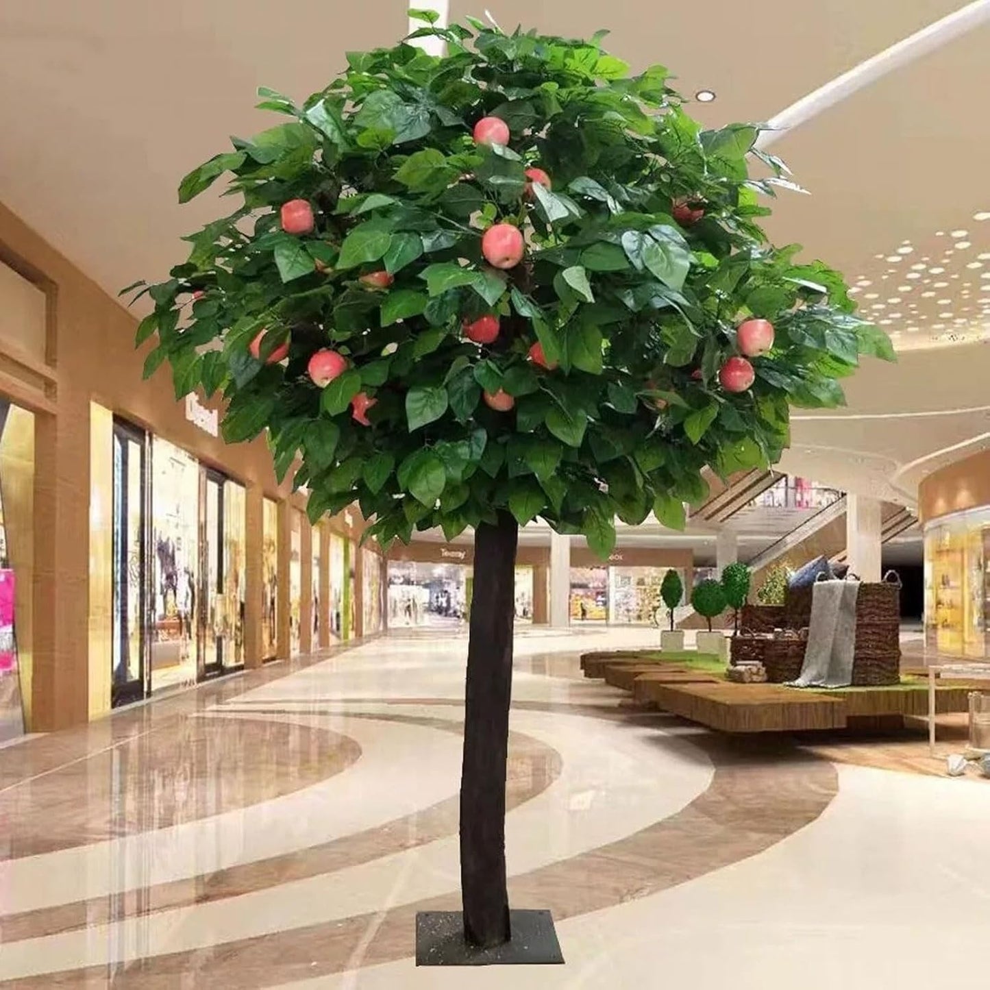 Artificial Apple Tree - Fake Plant for Home Office and Living Room Decor, Ideal for Ecological Gardens and Housewarming Gifts